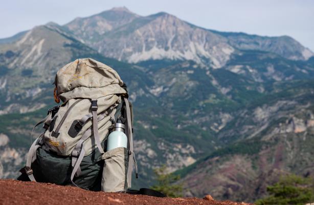 Rugzak met waterfles